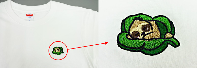 オリジナルTシャツ刺繍加工例